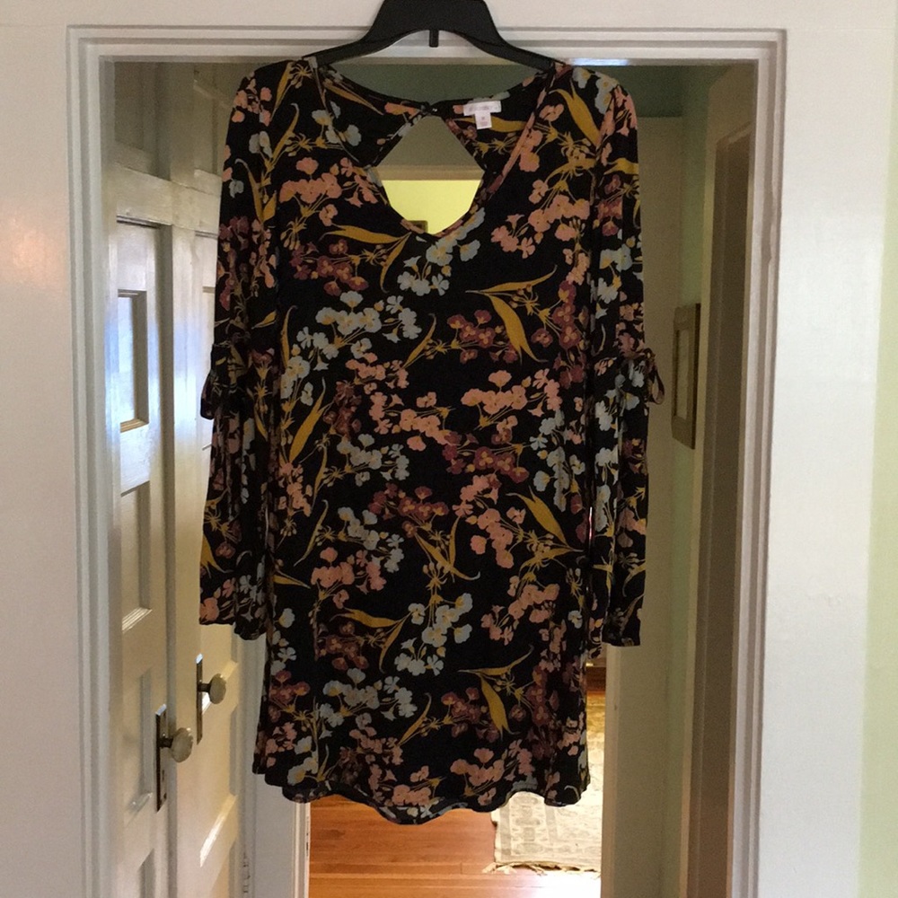 Boho swing dress with open back
